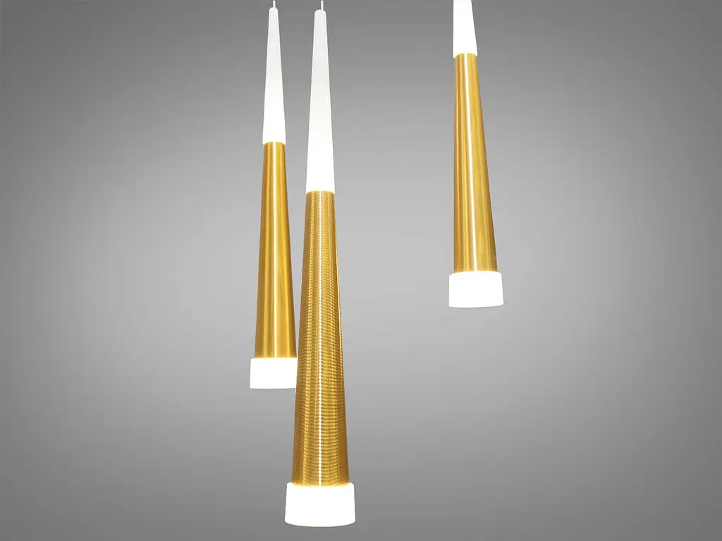 Люстра стельова LED Diasha 3002/3G, 14W, золото, сучасний стиль для коридору, вітальні, спальні, кухні - фото 3