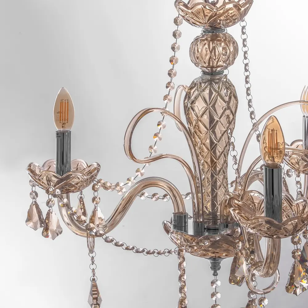 Люстра свеча Brille подвесная хрустальная E14 40W CH (BCL-690S/3) - фото 6