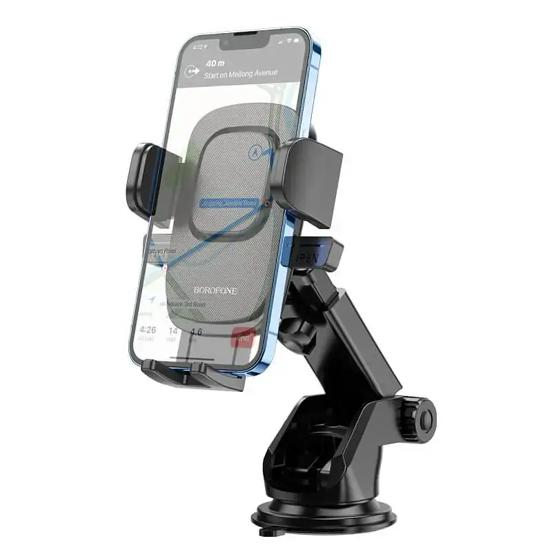 Автомобільний тримач для телефону Borofone BH60 Dainty center console car holder чорний - фото 2