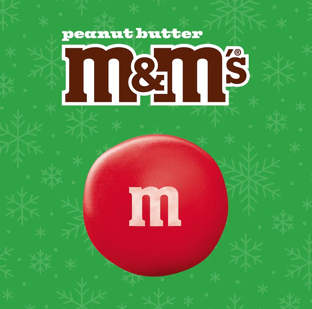 Драже M&M's Peanut Butter Milk Chocolate Red & Green Christmas Candy 260 г - фото 7
