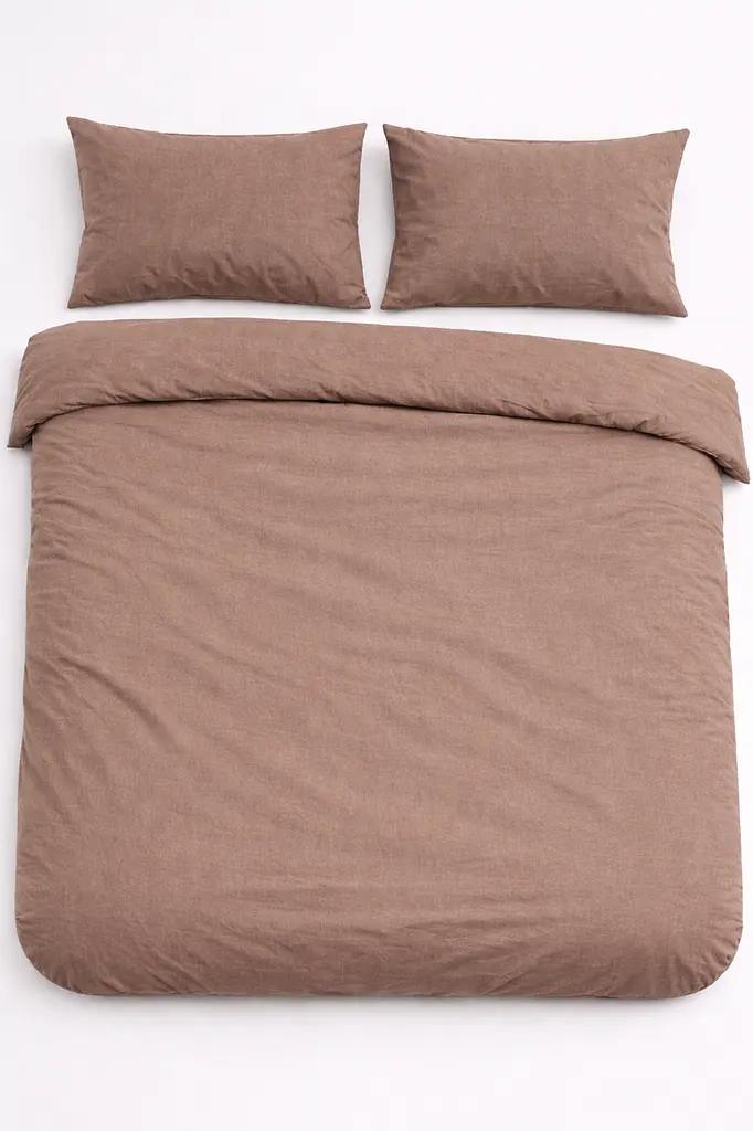 Підковдра на блискавці Ecotton полуторний 150х215 см фланель з бавовни Beige бежевий (25389)