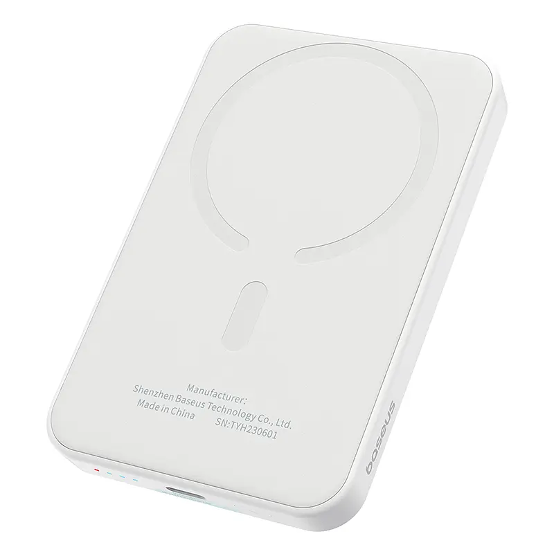Зовнішній акумулятор Baseus Magnetic Mini Wireless Fast Charge Power Bank 5000mAh 20W Stellar White（With Simple Series Charging Cable Type-C to Typ (P10022107223-00) - фото 7