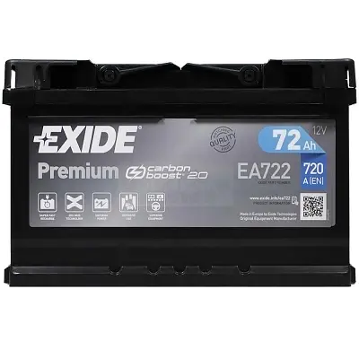 Акумулятор автомобільний EXIDE PREMIUM 72A (EA722) - фото 7