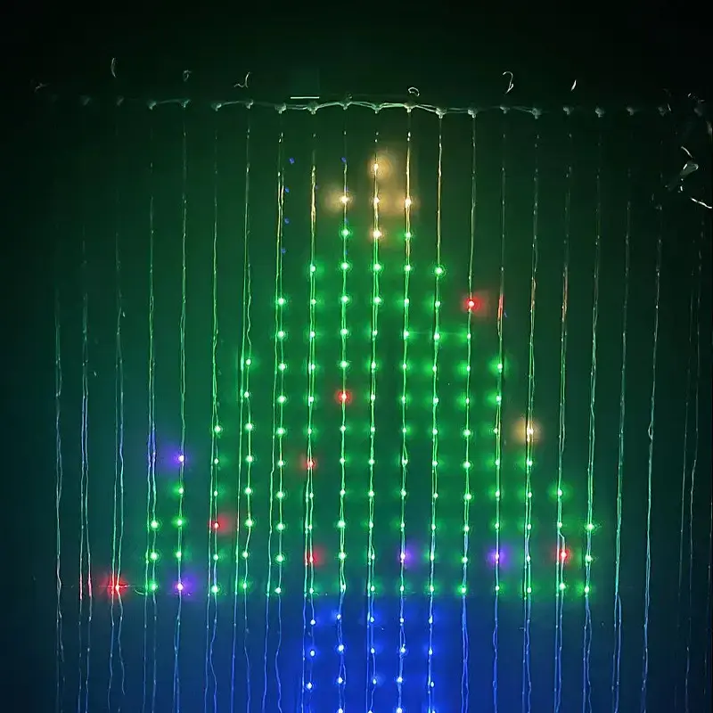 Гірлянда Штора від мережі 3х3 м 400LED RGB + пульт дистанційного керування, SF-1 / Розумна гірлянда з додатком на телефон - фото 5