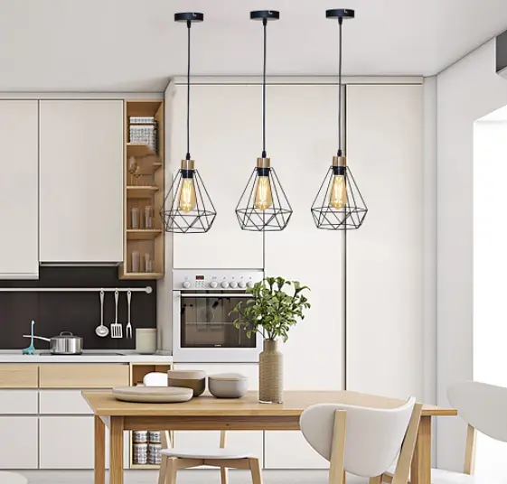 Люстра Brille подвесная лофт для кухни E27 60W BK (BL-961S/1) - фото 3