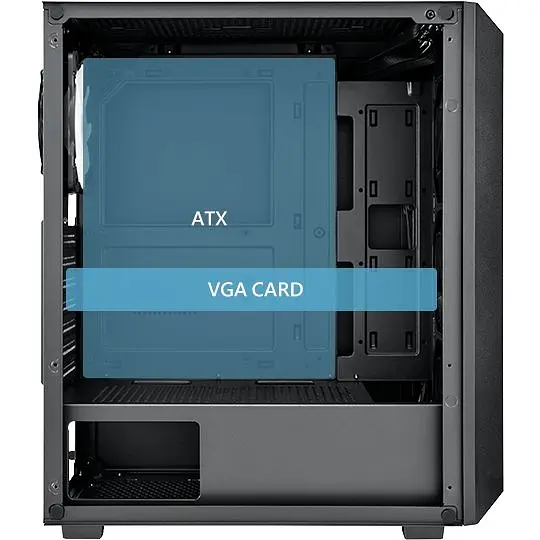 Корпус FSP смT218AB без БЖ ATX Black ( смT218AB) - фото 2