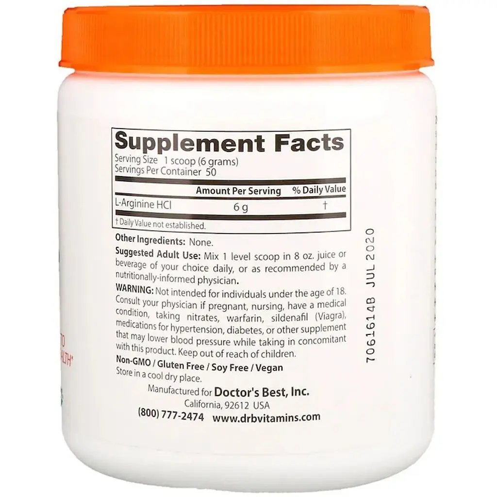L-Аргінін Doctor's Best L-Arginine 300 г - фото 2