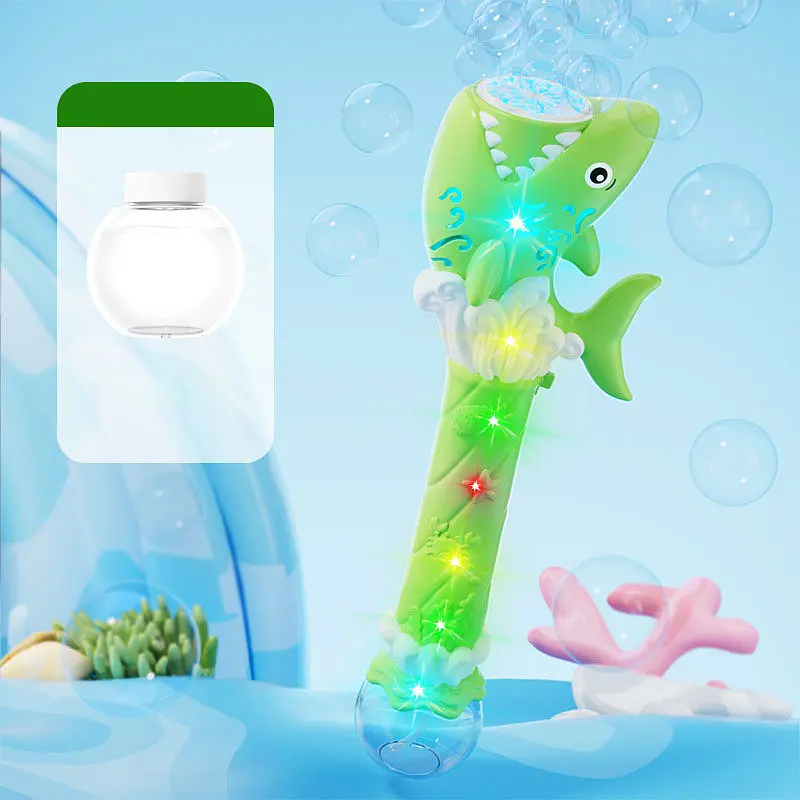 Пістолет з мильними бульбашками H038 Shark + bottle 50ml Green - фото 2