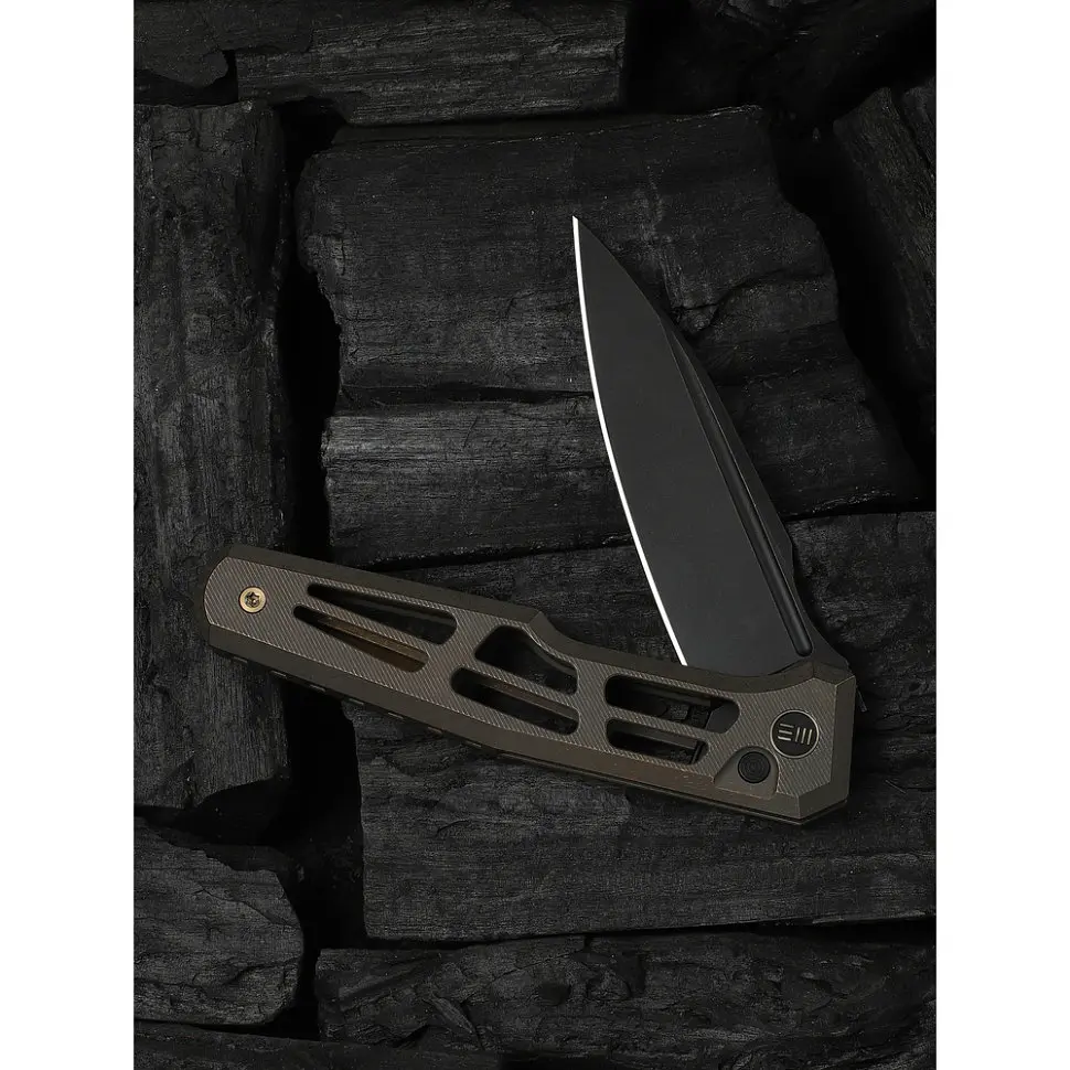 Ніж складаний туристичний Weknife Dressytak (8.6 см) Bohler M390 / Titanium бронзовий - фото 10