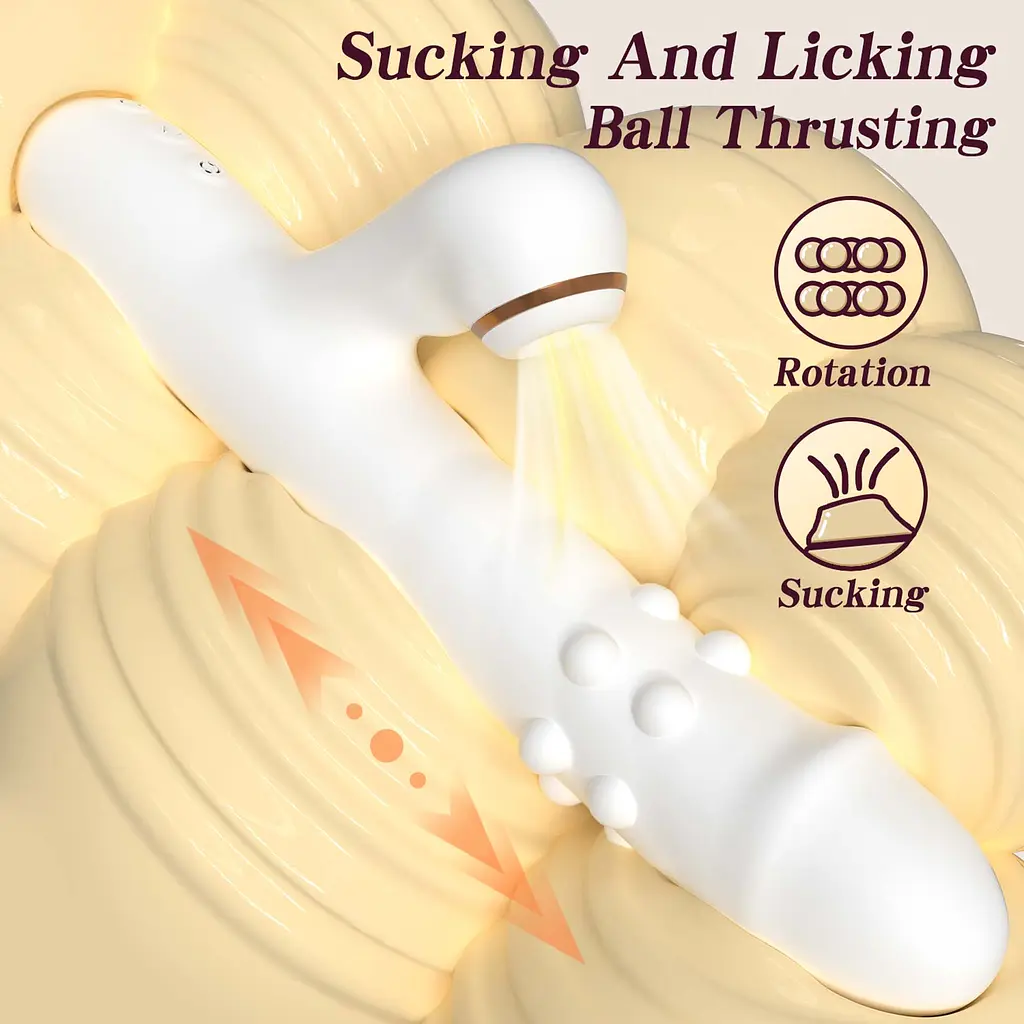 Вібратор для подвійної стимуляції Silicone Vibrator 3 rotating functions and 7 licking functions Boss Series 63-00079 101964 - фото 7