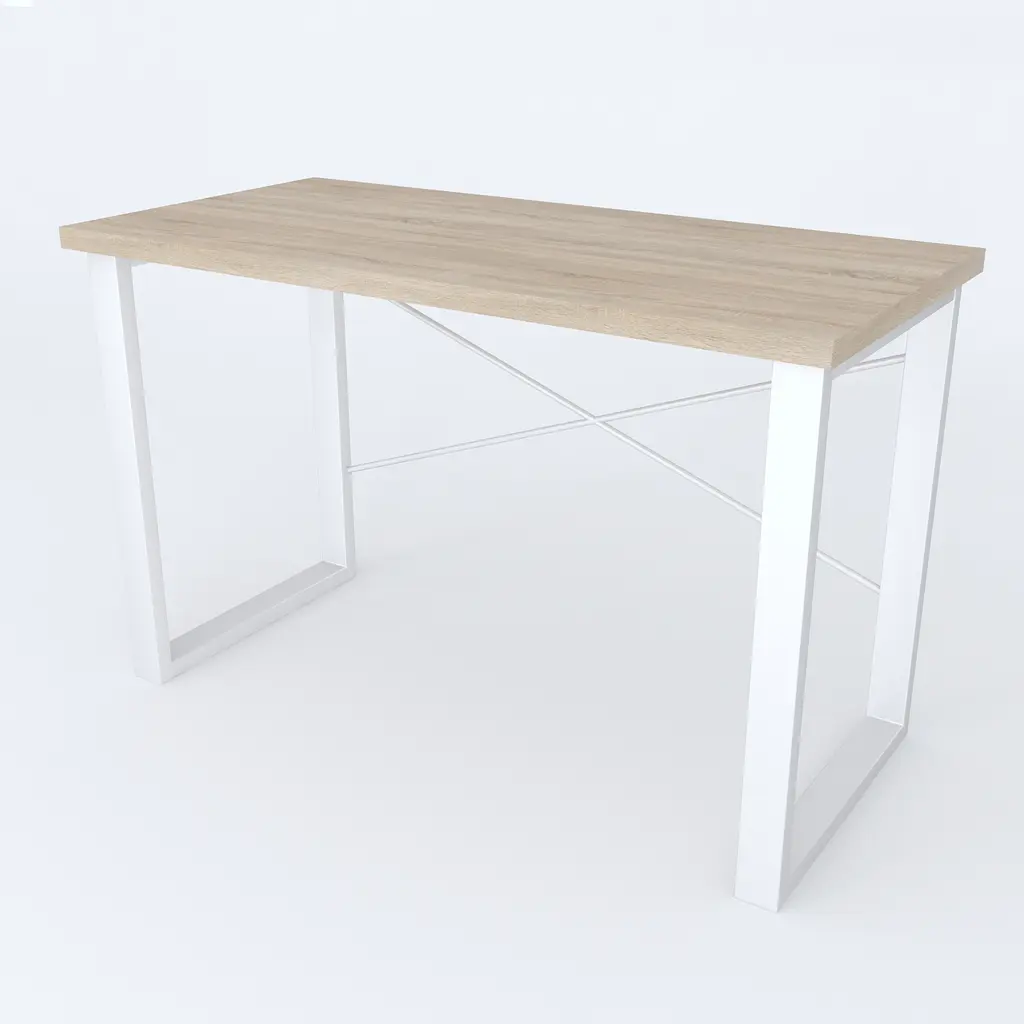 Письмовий стіл Ferrum-decor Драйв 750x1200x600 Білий метал ДСП Дуб Сонома 32 мм (FRD-103334) - фото 2