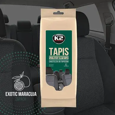 Серветки вологі для очищення тканинної оббивки K2 Tapis Wipes 20х18 см (K212) 24 шт - фото 2