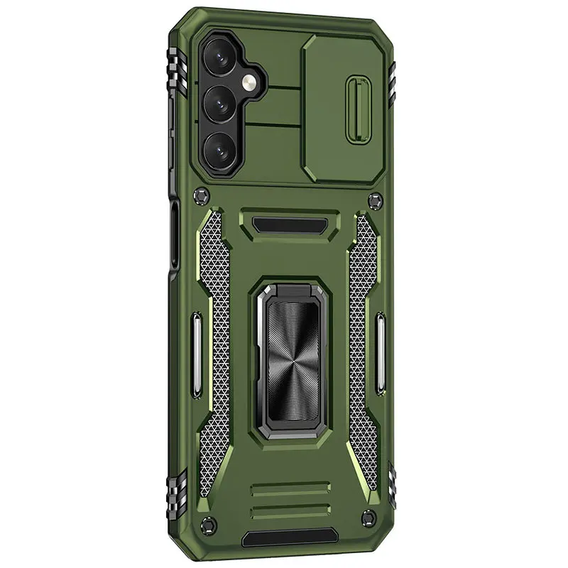 Ударостійкий чохол Camshield Army Ring для Samsung Galaxy S23 FE Оливковий / Army Green - фото 4