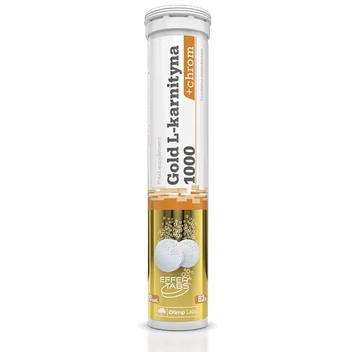 Жироспалювач Gold L-Carnitine 1000+Chrom, 20 таблеток, апельсин Olimp fit0023867