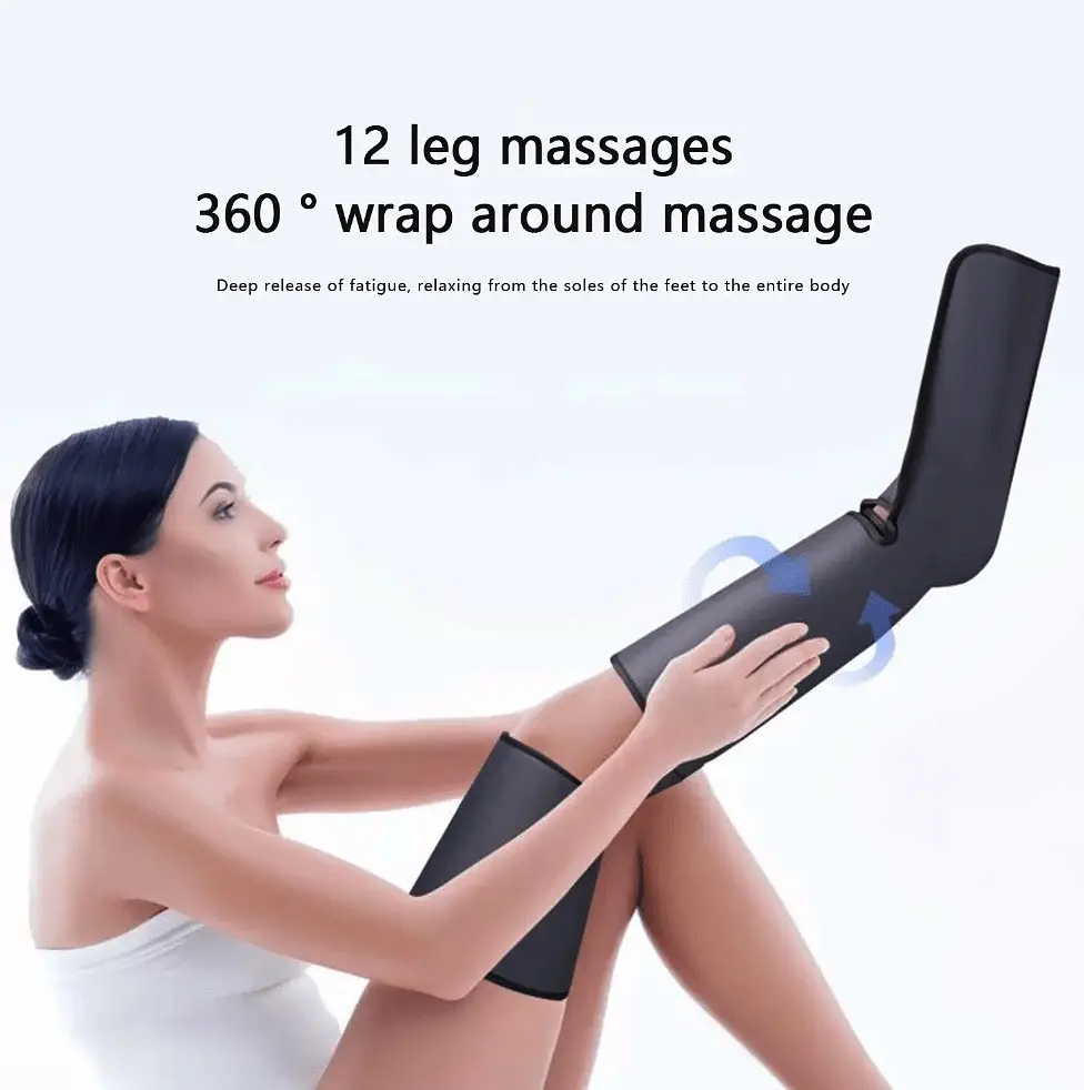 Компресійний масажер для ніг UPGRADE Air Compressed Leg massager Лімфодренажний апарат - фото 5