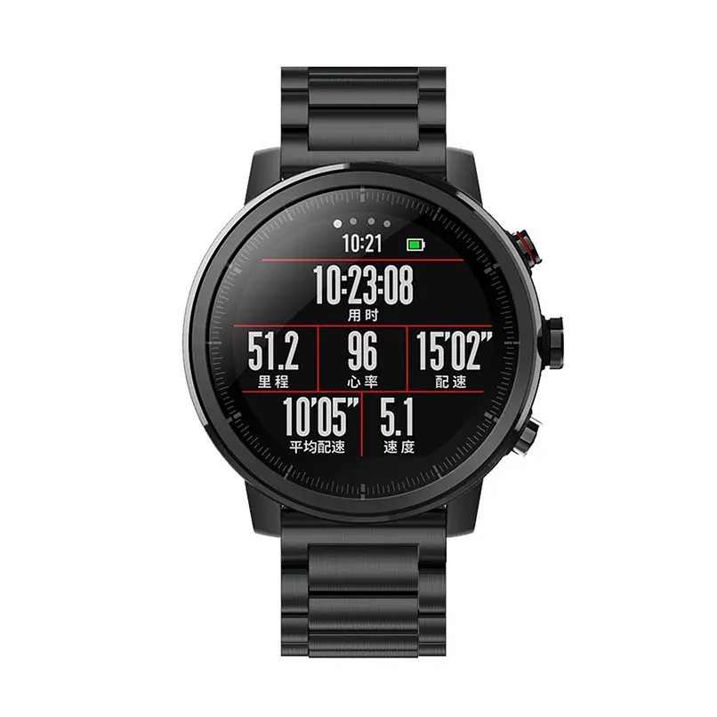 Металлический ремешок Primo для часов Xiaomi Huami Amazfit SportWatch 2/Amazfit Stratos Black - фото 3