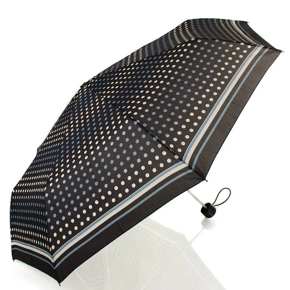 Женский складной зонтик механический Happy Rain 98 см черный - фото 2