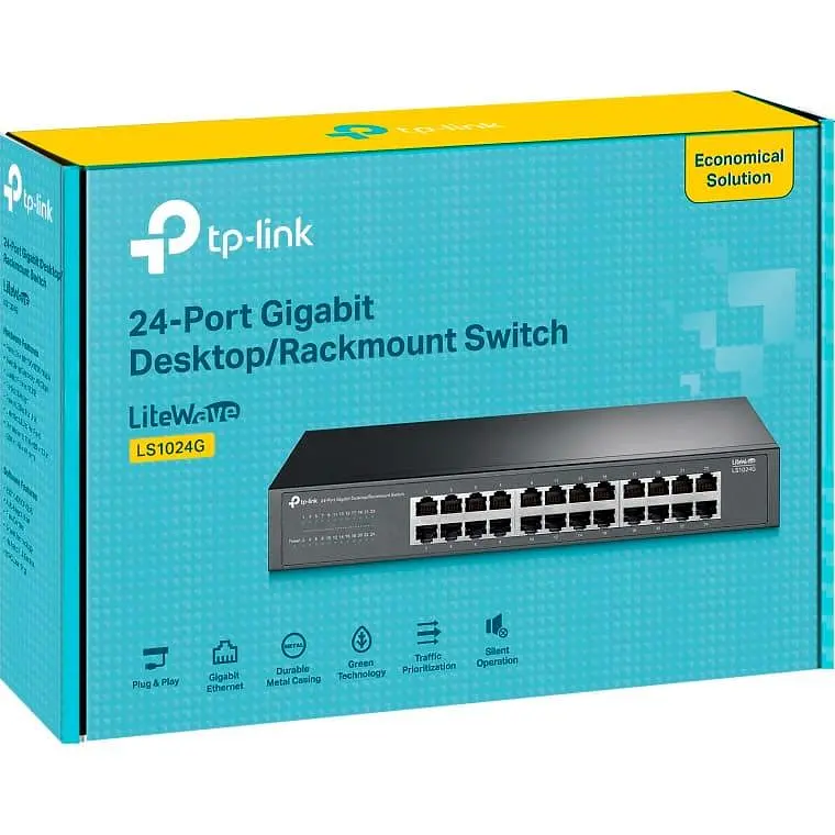 Коммутатор TP-Link 24-портовий гигабитний настильний/стийковий (LS1024G) - фото 10