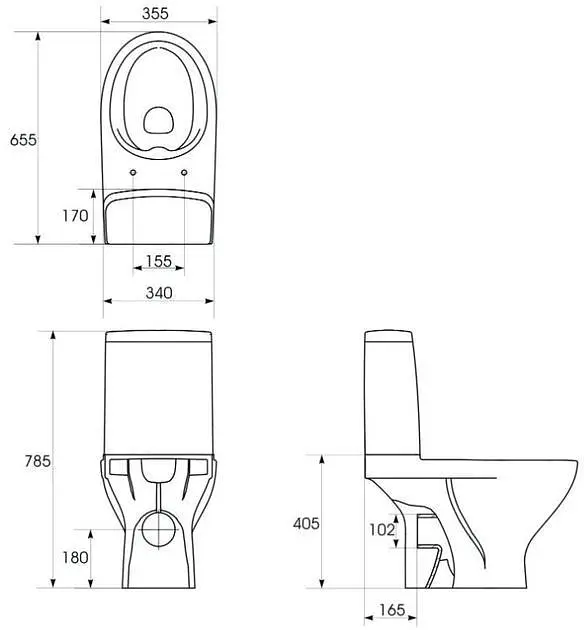 Унітаз-компакт Cersanit Moduo 667 SBTW CleanOn 011 3/5 л з дюропластовим сидінням Slim Wrap SoftClose+QuickRelease 30412 - фото 4