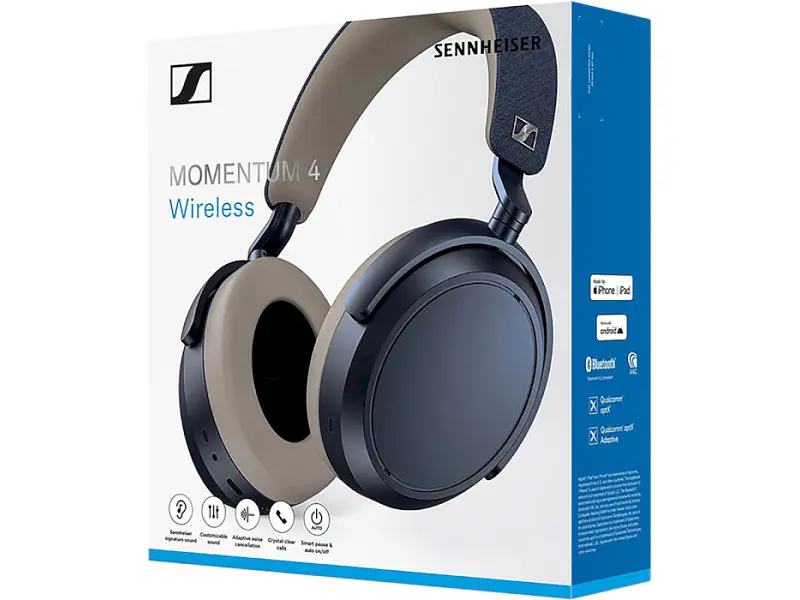 Навушники з мікрофоном Sennheiser MOMENTUM 4 Wireless Denim (700386) - фото 10
