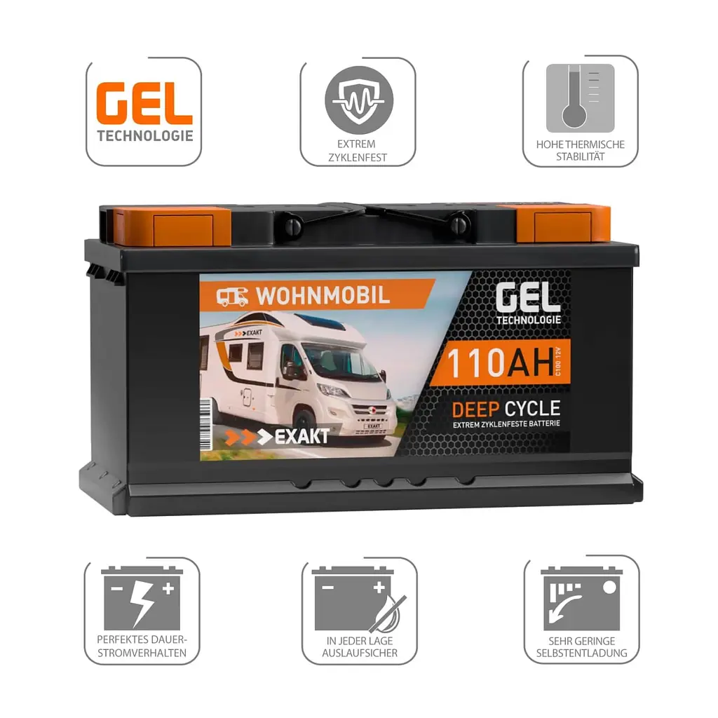 Акумулятор гелевий EXAKT 110Аh / 12V GEL - фото 3