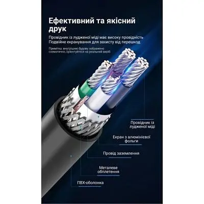 Кабель для принтера Vention USB 2.0 AM/BM 10.0m ferrite black (COQBL) - фото 6