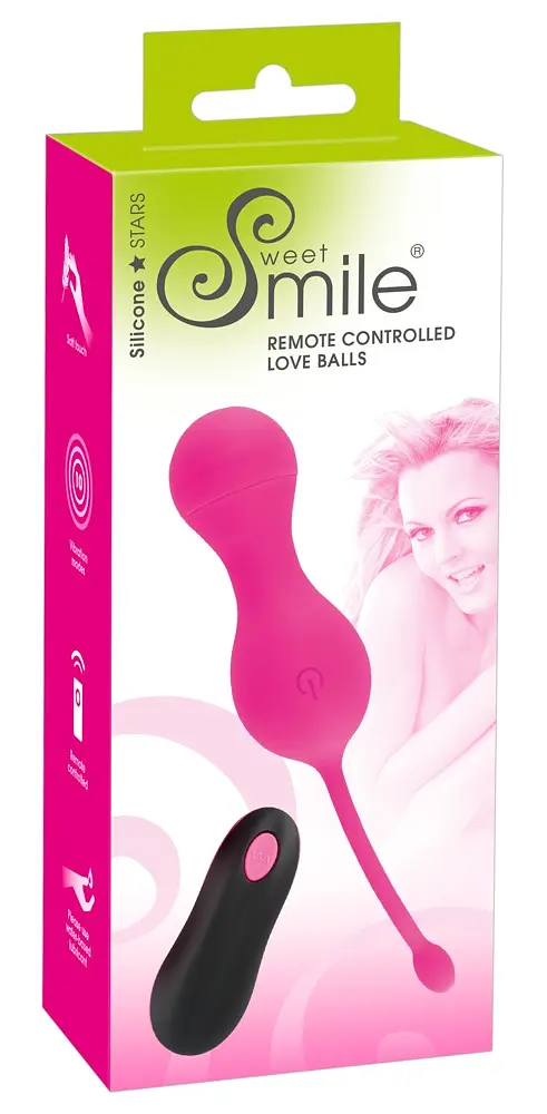 Вагінальні кульки Sweet Smile RC Love Balls, 16.4 см, рожевий - фото 2