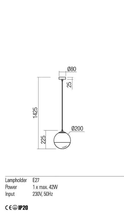 Подвесной светильник Redo BERRY SU 1X42W E27 D200 GOLD/WHITE (5.1.1) 01-2266 - фото 3