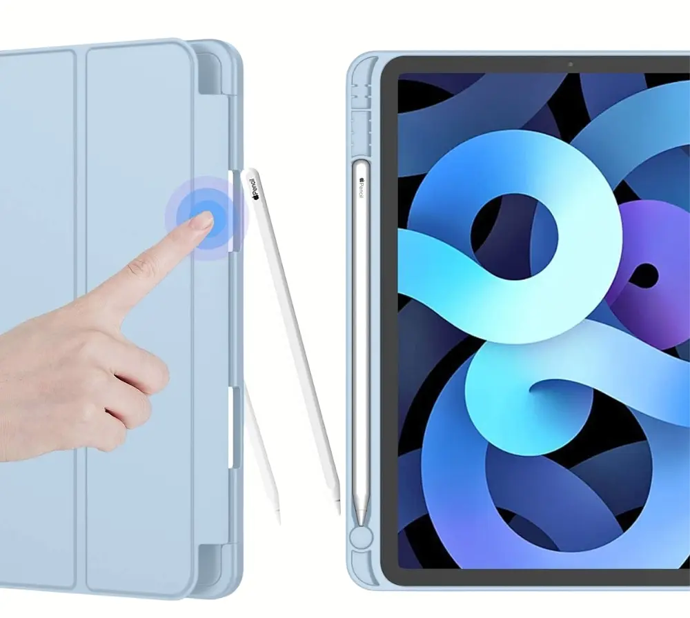 Чохол BeCover Tri Fold Soft TPU з кріпленням Apple Pencil для Apple iPad Air 11" M4 2026 Light Blue (715232) - фото 4