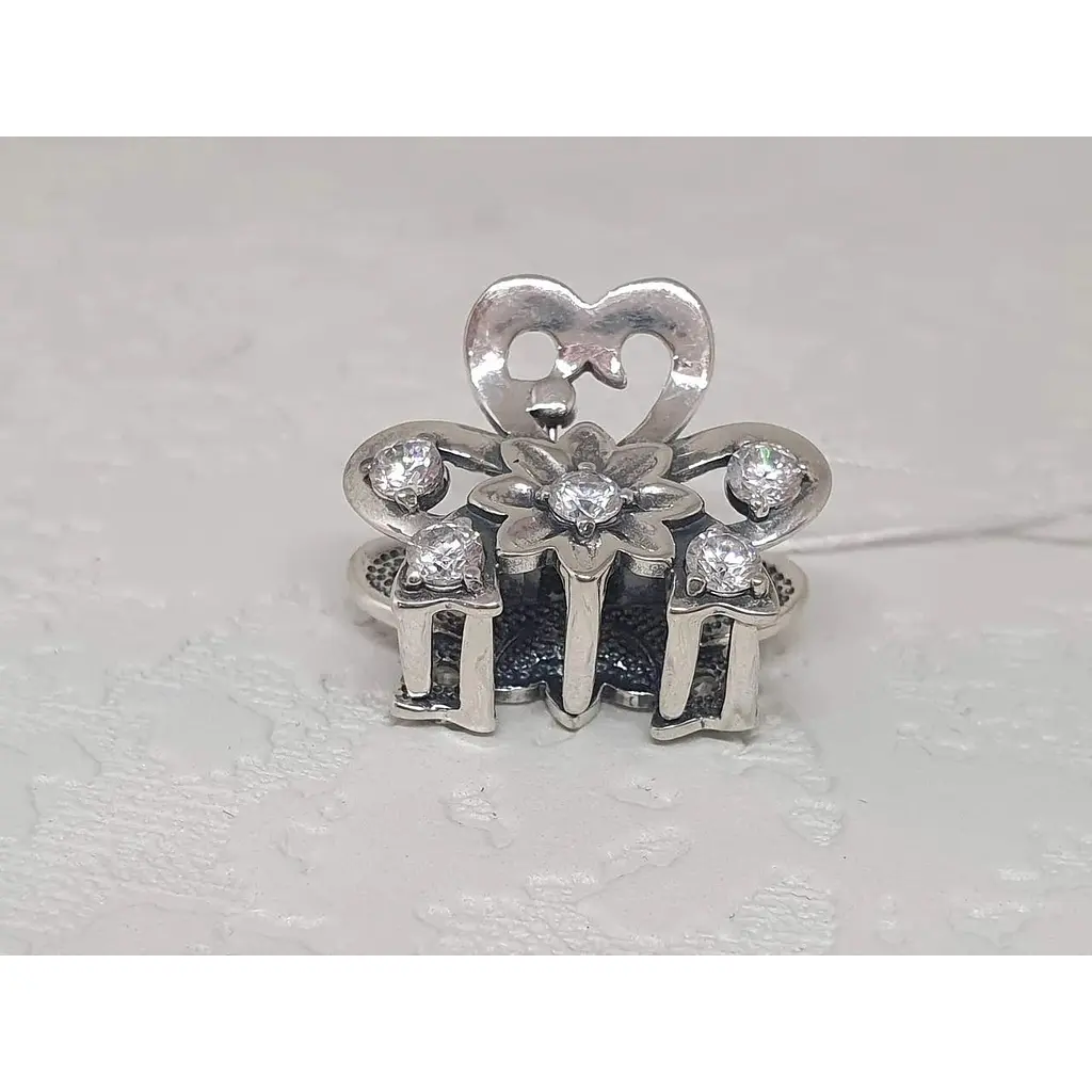 Срібна шпилька для волосся Ірій з фіанітами. 9313 - фото 2