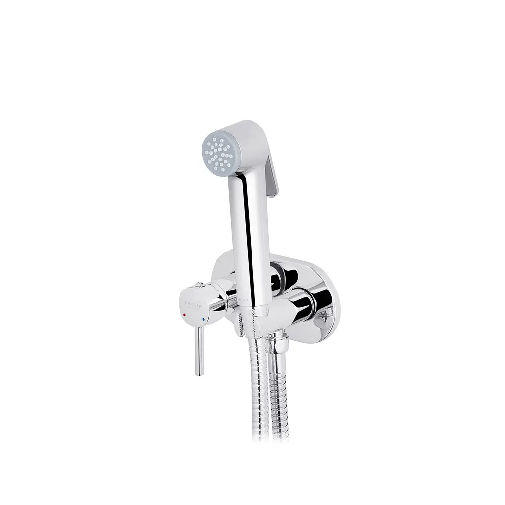 Набір гігієнічного душу прихованого монтажу Kroner KRP Bidet - C086, Хром - фото 3