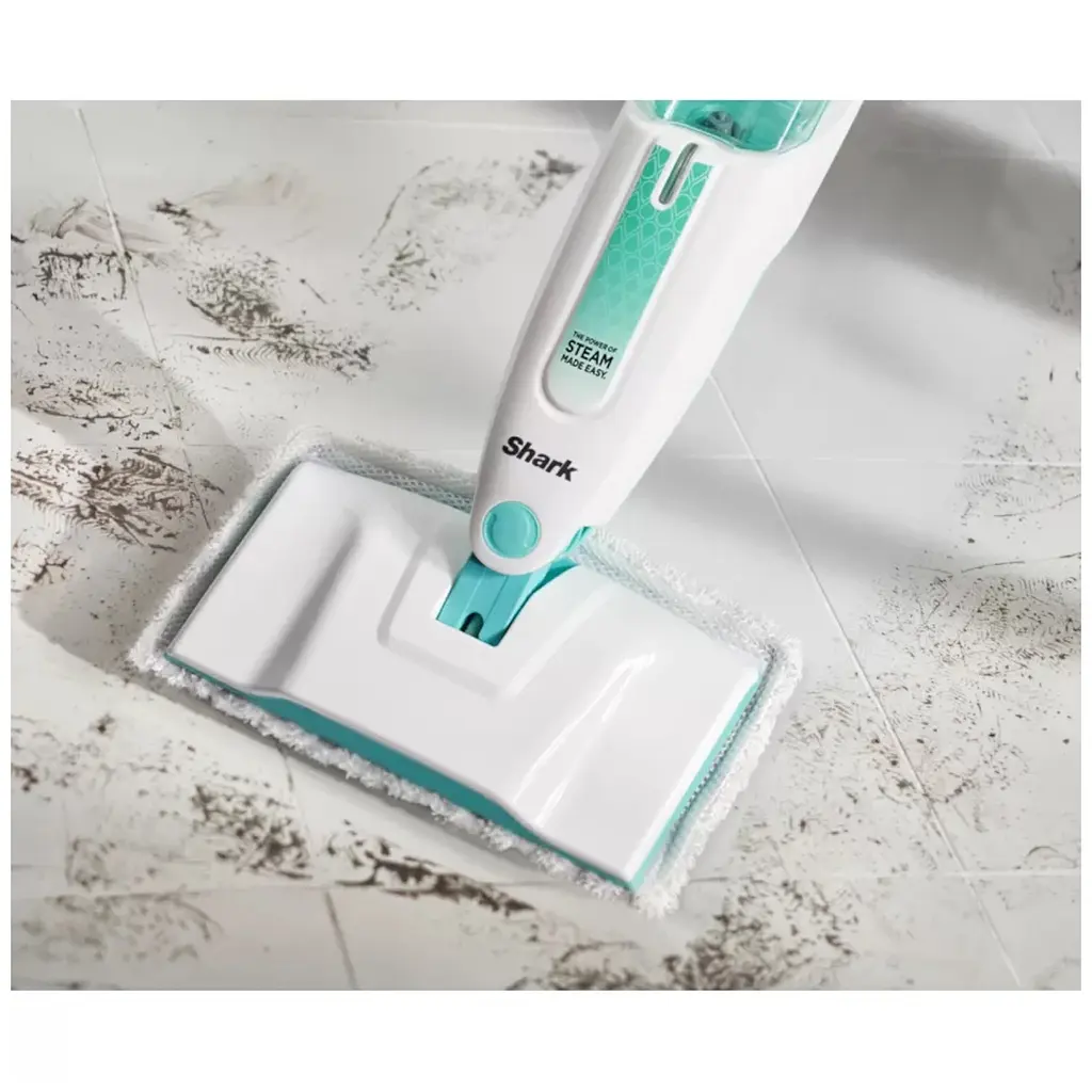 Паровая швабра Shark Steam Mop бело-зеленая (S1000EU) - фото 9