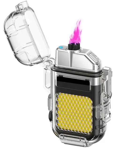 Потужна акумуляторна запальничка електроімпульсна USB з ліхтариком IPX64 ARC Lighter UKC 209 - фото 6