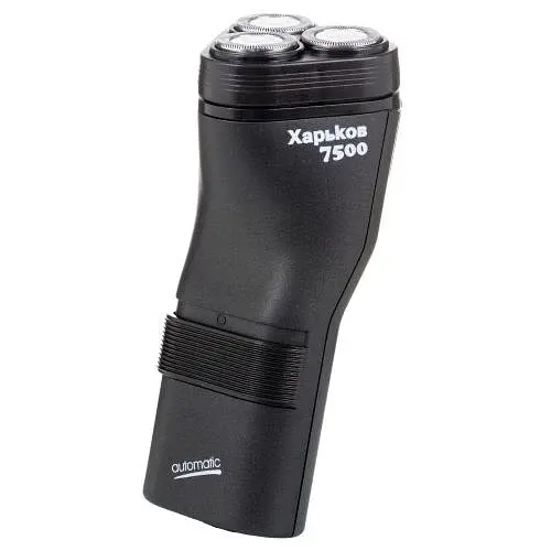 Електробритва Харків Х-7500, Black, 6W, роторна, сухе гоління, 3 головки для гоління, одинарне лезо, живлення від мережі, тример для скронь, механічна кнопка включення - фото 5