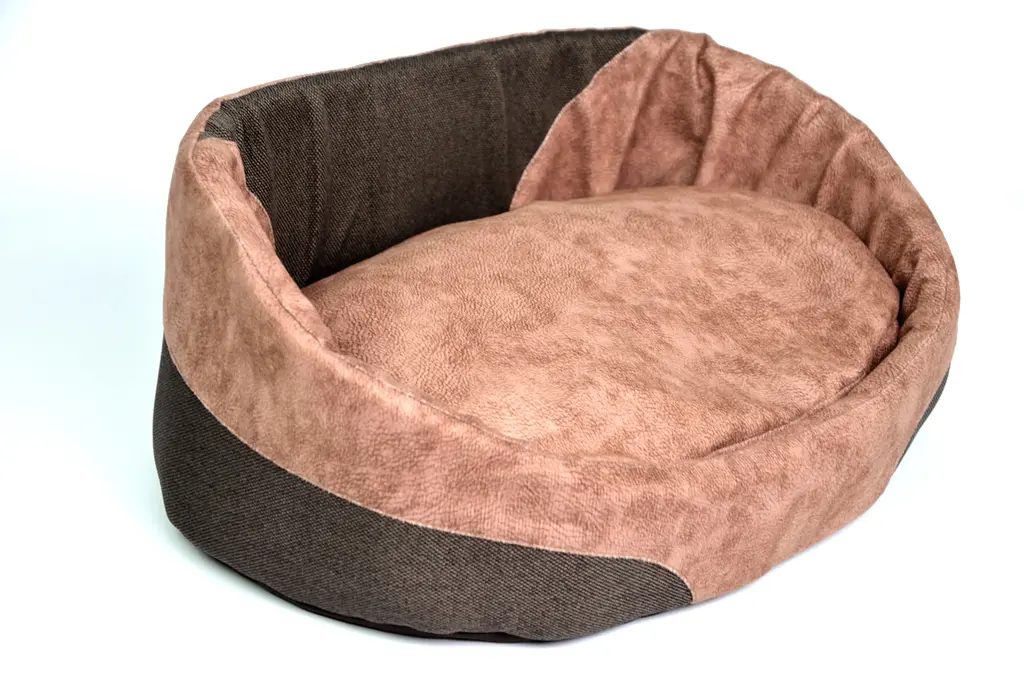 Лежак овал Фокс Zoobaza - коричневий, 32х43х18 - фото 2