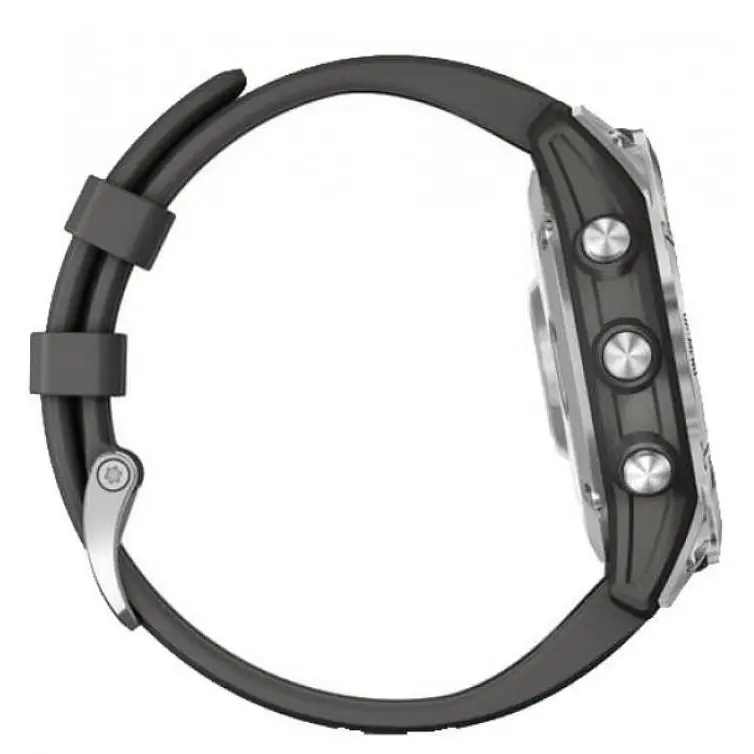 Смарт-годинник Garmin Fenix 7 Silver with Graphite Band (010-02540-00/01) - фото 4