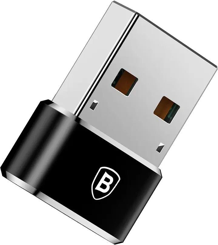 Адаптер Baseus USB Male to Type-C Female Adapter Converter black (CAAOTG-01) - фото 4