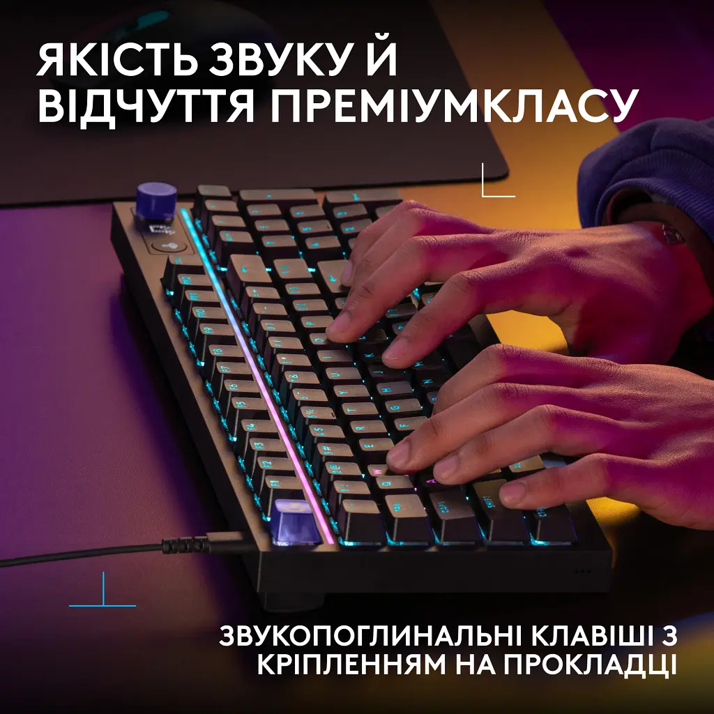 Клавіатура Logitech G316 X TKL USB UA Black (920-014205) - фото 7
