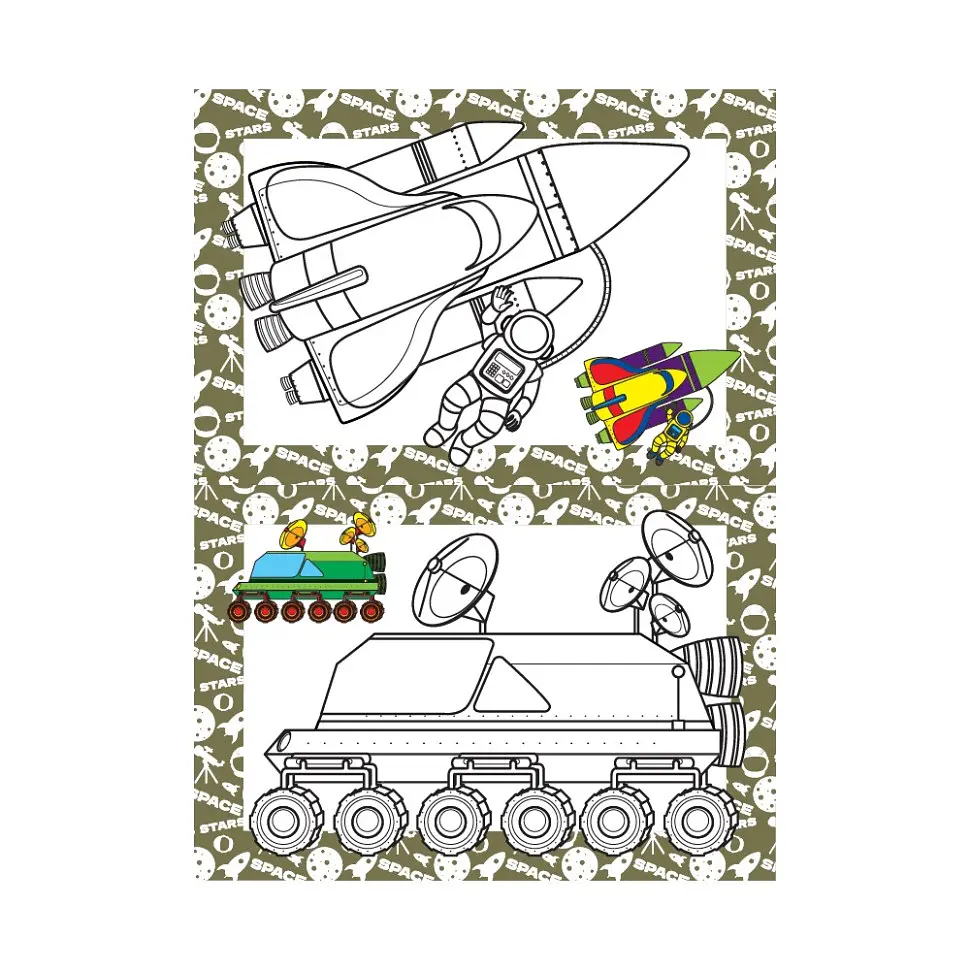 Книжка раскраска "Космос" Апельсин РМ-48-48 с цветными подсказками - фото 2