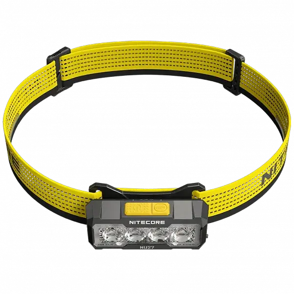 Налобний ліхтар Nitecore NU27 600лм 123м USB-C (10 режимів) біле + червоне світло (Чорний) - фото 2