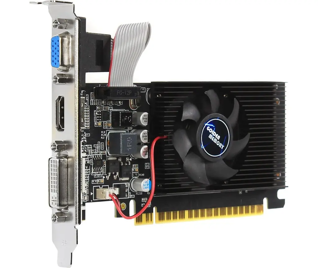 Відеокарта Golden Memory GT 610 2Gb GDDR3, 64-bit, VGA/DVI/HDMI, 810/1333 MHz, Low Profile (GT610D32G64BIT) (GDDR3, 64 bit, PCI-E 3.0 x16) - фото 2
