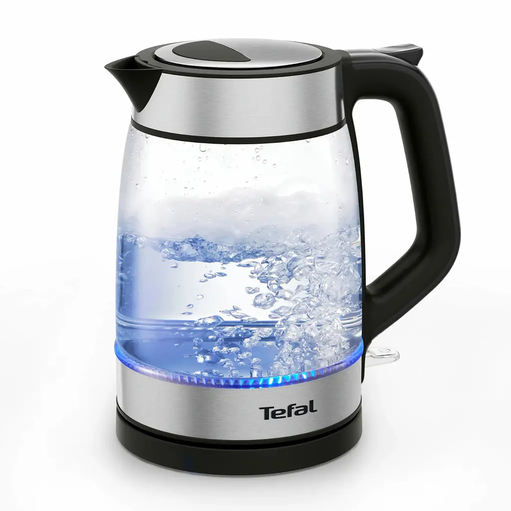 Електрочайник Tefal Glass Kettle 1.7 л скло з підсвіткою чорно-срібний kuh0015297 - фото 3