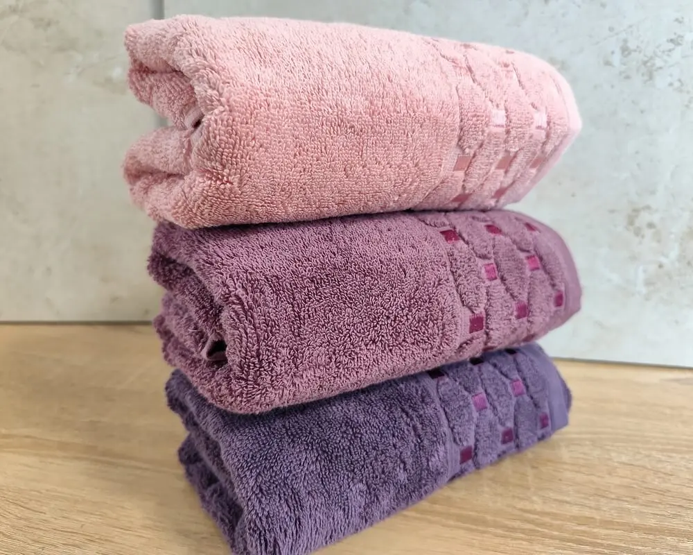 Набір махрових турецьких рушників Zeron 3 штуки 50х90 Microcotton Puanli Desen - фото 5