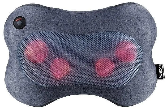Масажна подушка NAIPO Back and Neck (Ultra-soft Plush Fabric) для спини та шиї з підігрівом та додатковою функцією масажу Шиатцу - фото 2