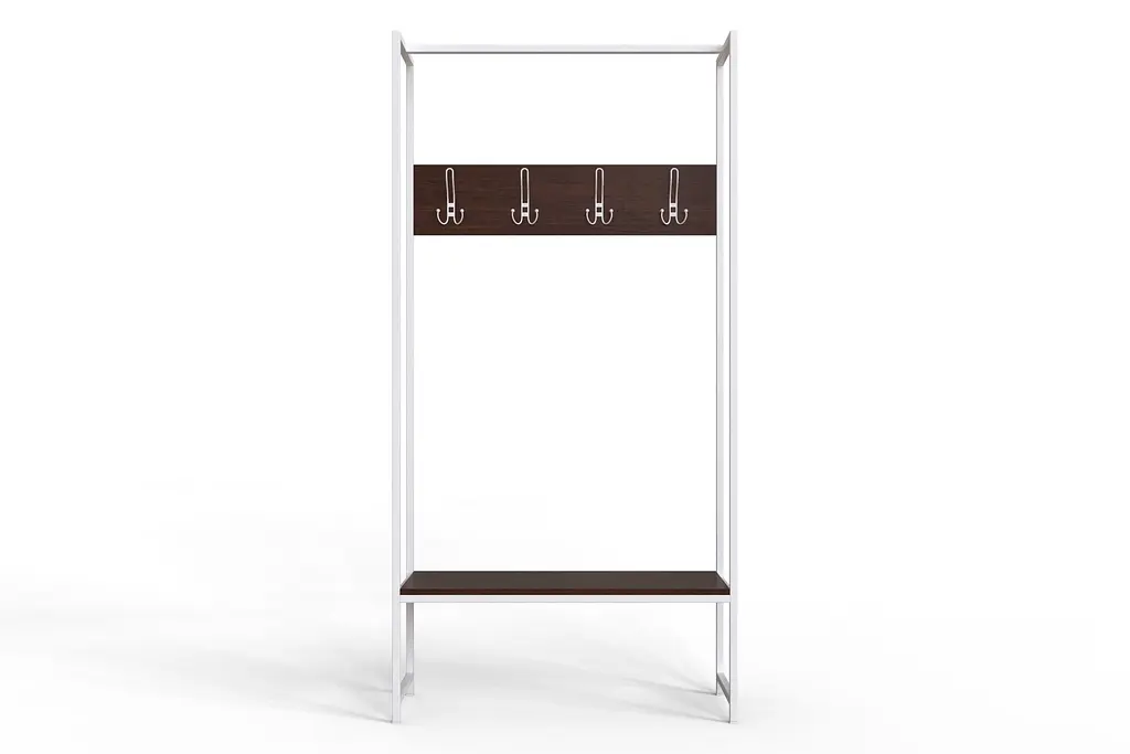 Вішалка модульна підлогова Ferrum-decor Треліс 12 180x90x38 білий ДСП Венге 16мм (FRD-105514) - фото 2