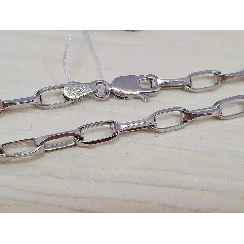 Срібний ланцюжок Аметист Якірне 39003Р 55 - фото 2