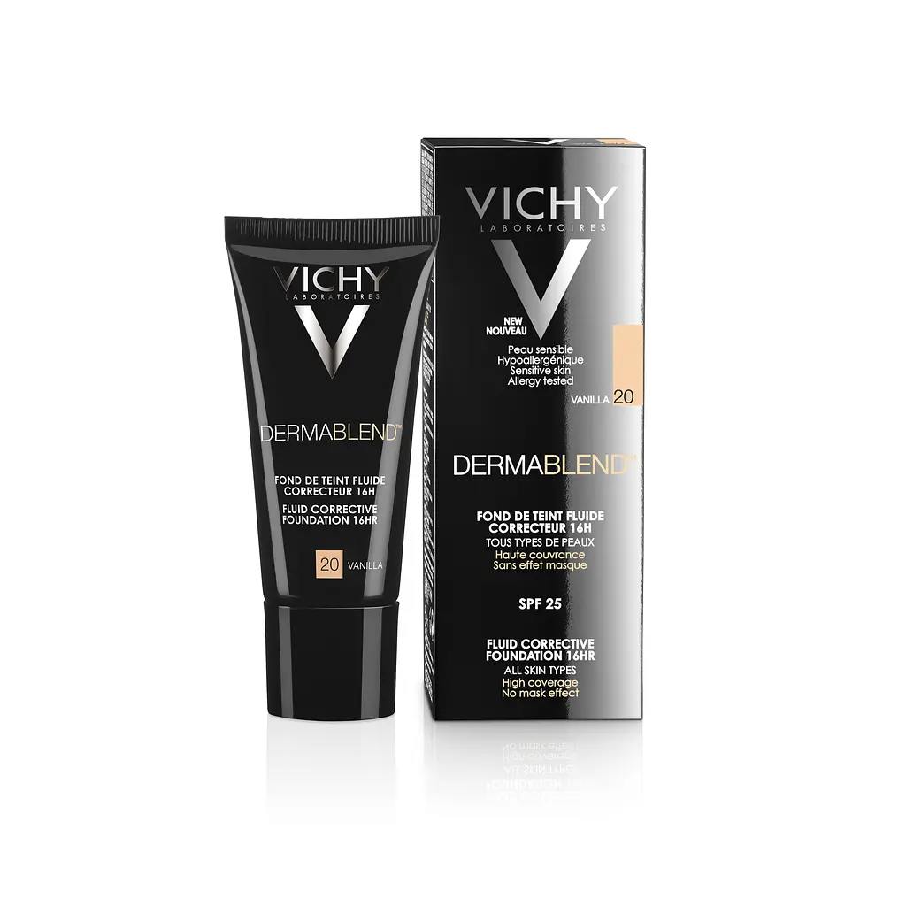 Корректирующий тональный флюид Vichy Dermablend SPF 28 тон 20 (Vanilla) 30 мл (MB033921) - фото 7