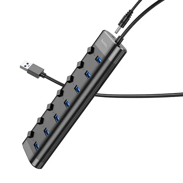 Хаб-концентратор док-станція Hoco HB40 Easy change 7 in 1 Adapter 7USBx3.0 120 см - фото 3