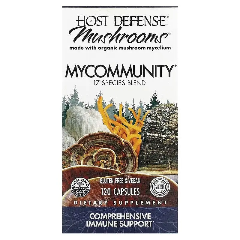 Натуральная добавка Host Defense My Community 120 вегакапсул - фото 2