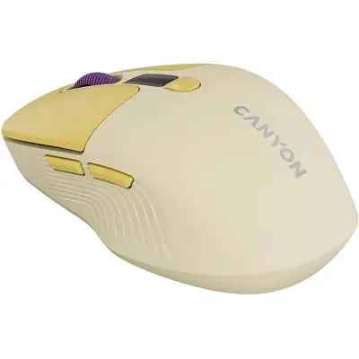 Комп'ютерна мишка Canyon MW-26 LCD Silent Wireless/Bluetooth Yellow (CNS-CMSW26Y) - фото 4